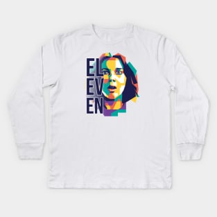 Eleven Stranger Things Pop Art Kids Long Sleeve T-Shirt